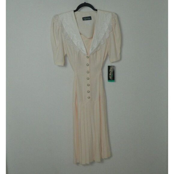 All that Jazz Dresses & Skirts - All That Jazz Dress Vintage  80's CottageCore‎ Removable Dickie Junior Size 9/10